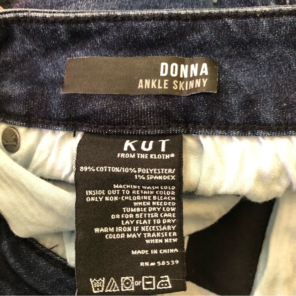 Kut from the Kloth Donna ankle skinny jeans size 8 - Picture 7 of 13